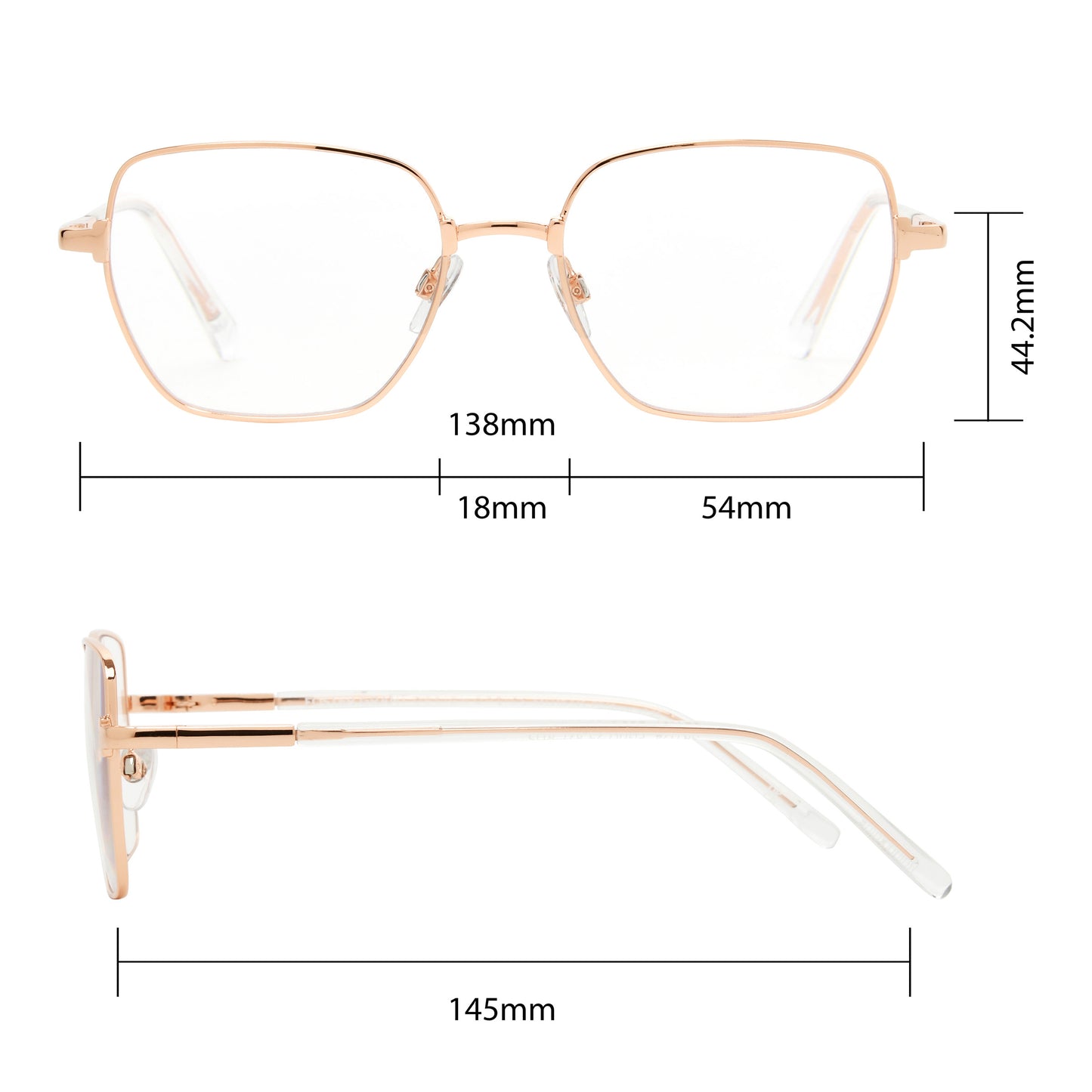 Design Optics by Foster Grant #827 Metal Geo Style Reading Glasses, 3-pack