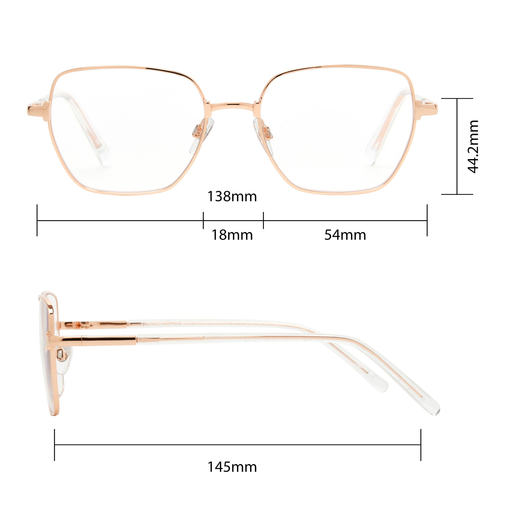 Design Optics by Foster Grant #827 Metal Geo Style Reading Glasses, 3-pack