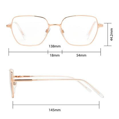 Design Optics by Foster Grant #827 Metal Geo Style Reading Glasses, 3-pack