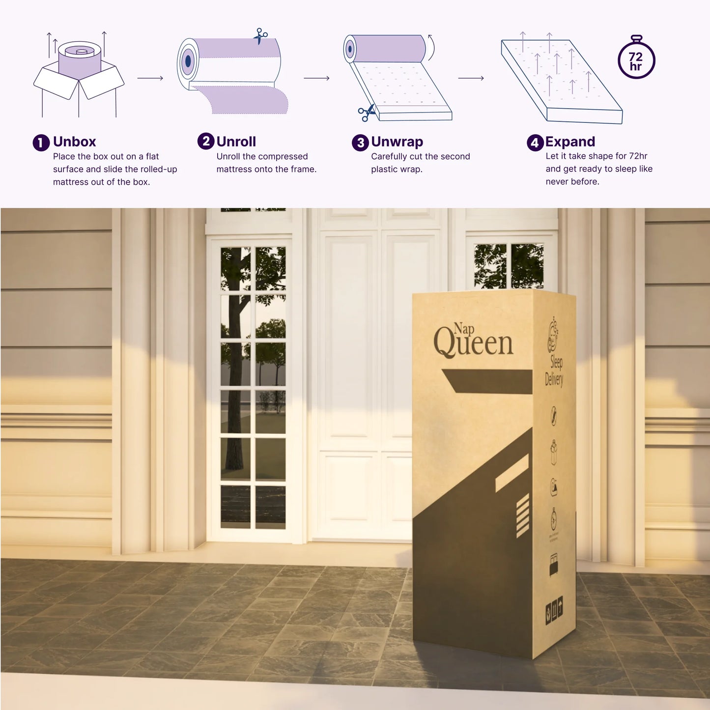 NapQueen Isabella 14'', Queen Hybrid Pillow Top Mattress, Fiberglass-Free, Adult