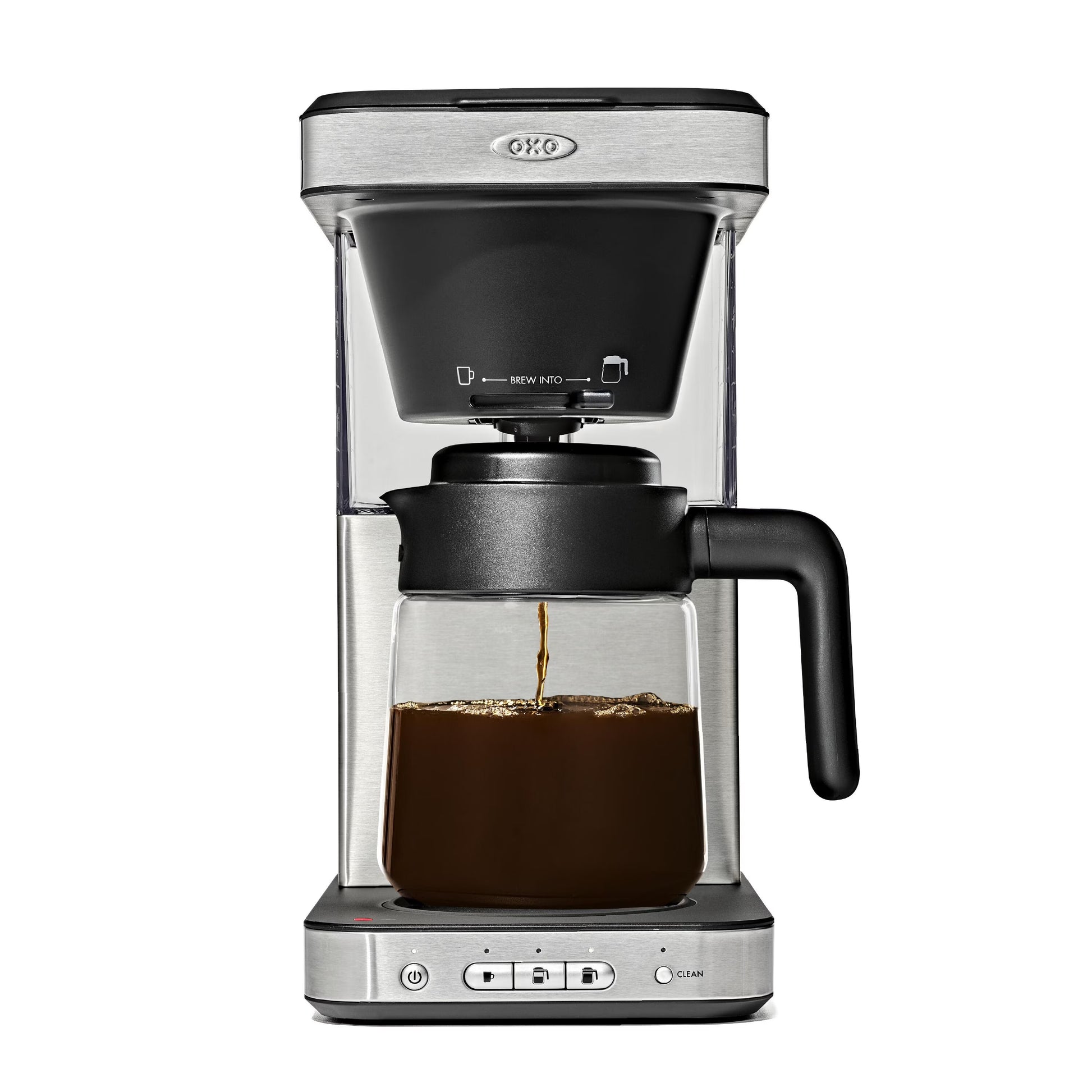 OXO Brew 8-Cup Coffee Maker with Glass Carafe and Single-Serve Option