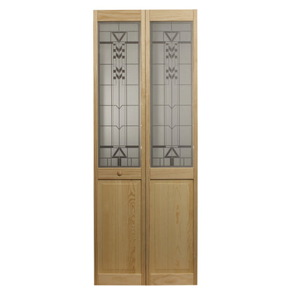 AWC Model 147 Sedona Glass Bifold Door 30"wide x 80"high Unfinished Door