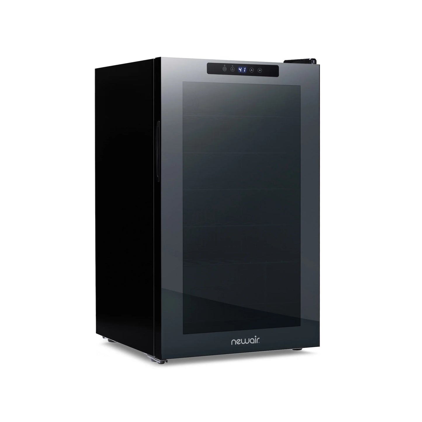 Newair Shadow Series Wine Cooler Refrigerator 24 Bottle, Freestanding Mirrored Wine Fridge with Double-Layer Tempered Glass Door & Compressor Cooling for Reds, Whites, and Sparkling Wine