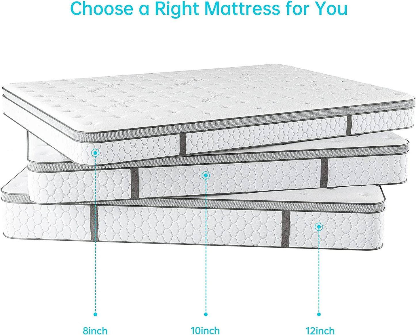 Size Mattress, Serweet 12 Inch Gel Memory Foam Hybrid Mattress in a Box, Fiberglass Free, Breathable Bed Mattress for Cooler Sleep Supportive & Pressure Relief, Medium Firm Feel