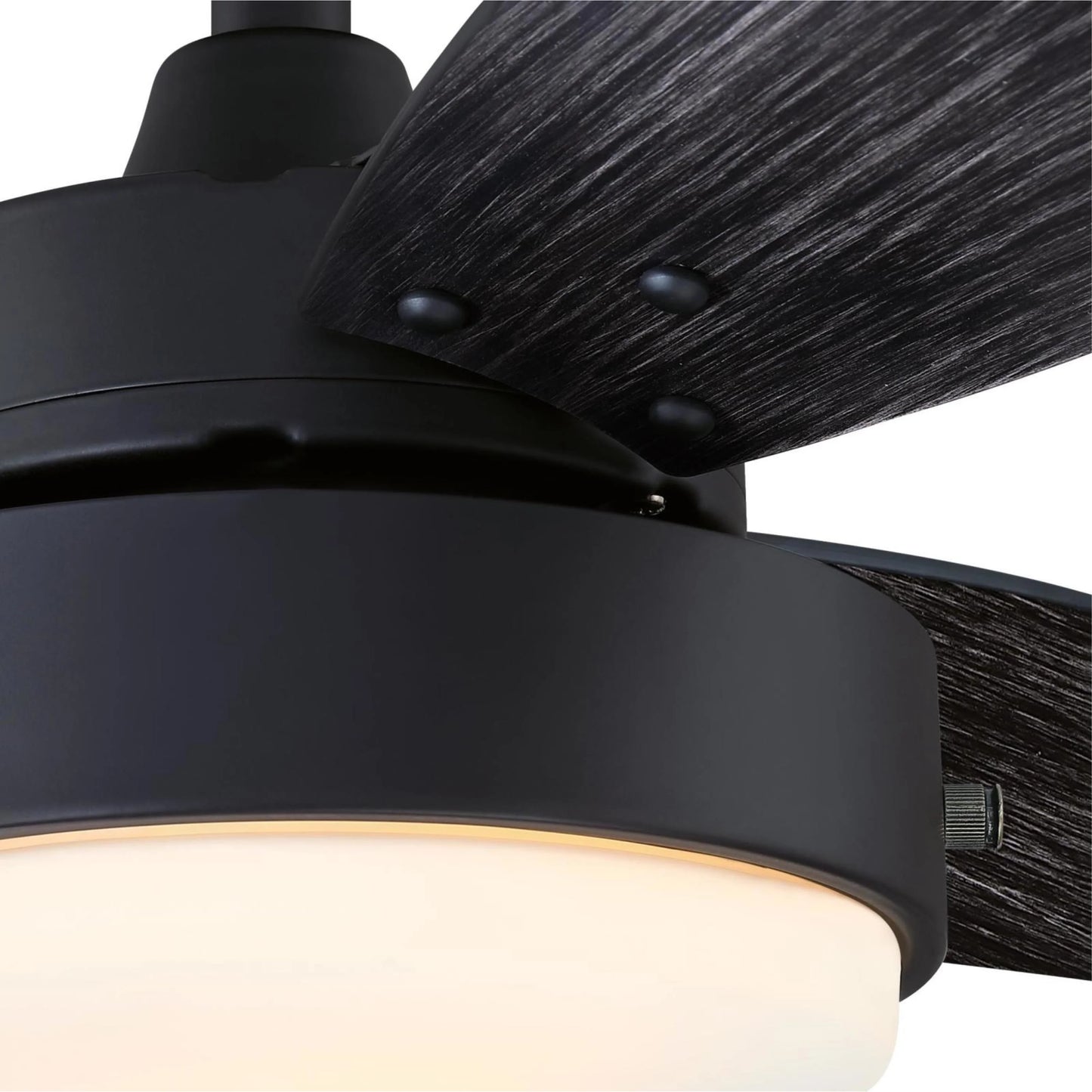Westinghouse Lighting Alloy 42-Inch Indoor/Outdoor 3-Blade Matte Black Ceiling Fan, LED Light Fixture with Opal Frosted Glass