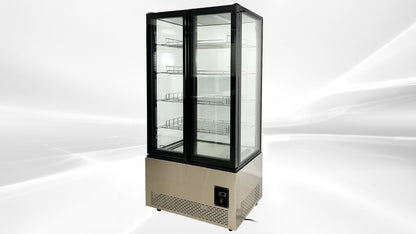Cooler Depot 4 Sided Glass Standing Gelato Freezer Display DL-600F ETL NSF Certified