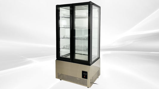 Cooler Depot 4 Sided Glass Standing Gelato Freezer Display DL-600F ETL NSF Certified