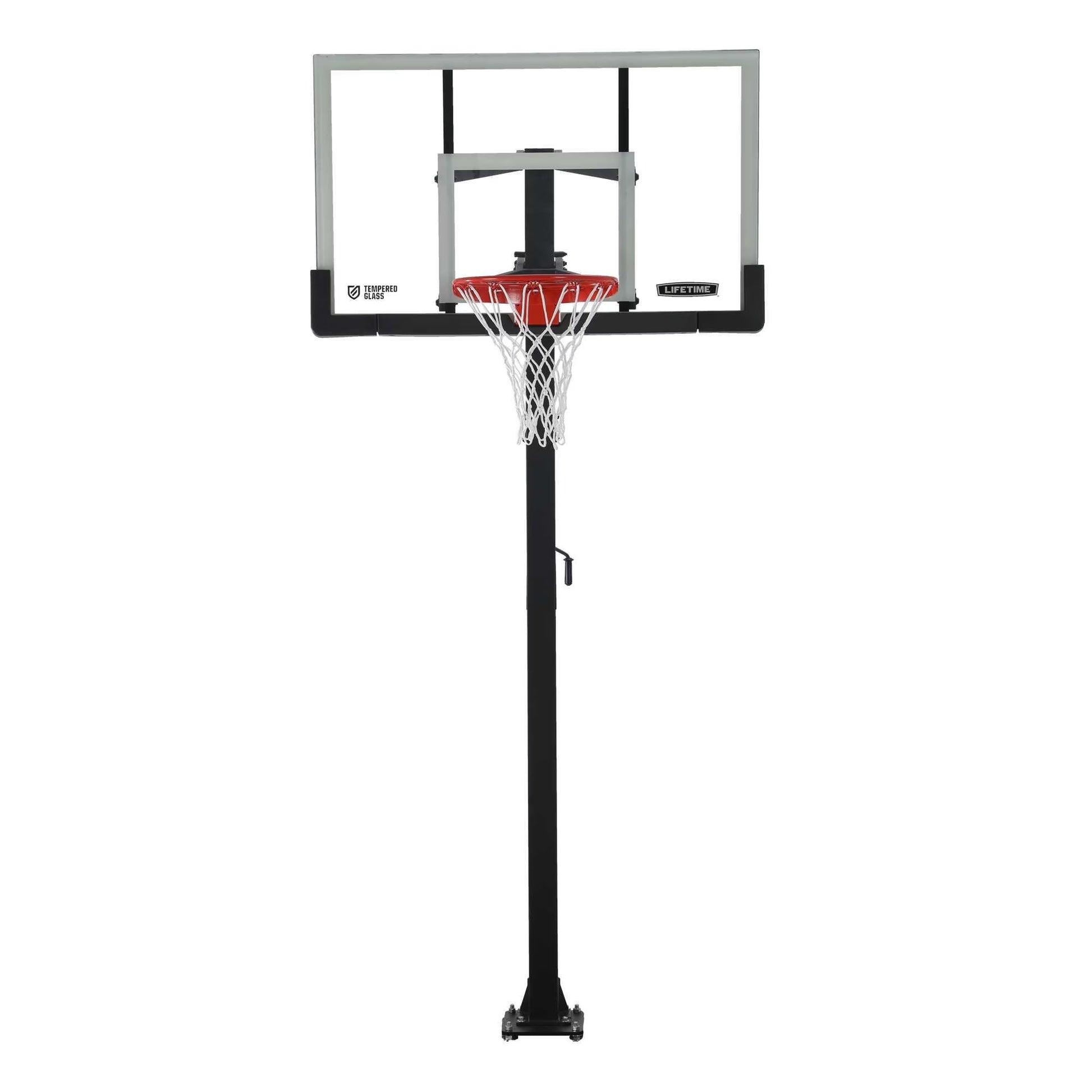 Lifetime 54-Inch Tempered Glass Bolt Down Basketball Hoop with Crank Adjustment & Ultra Rim - Model 90568-Outdoor Play
