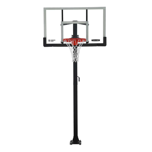 Lifetime 54-Inch Tempered Glass Bolt Down Basketball Hoop with Crank Adjustment & Ultra Rim - Model 90568-Outdoor Play