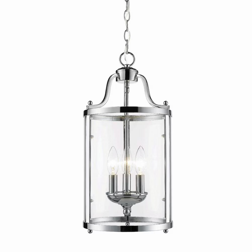 Payton 3-Light Pendant in Rubbed Bronze and Clear Glass