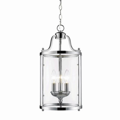 Payton 3-Light Pendant in Rubbed Bronze and Clear Glass