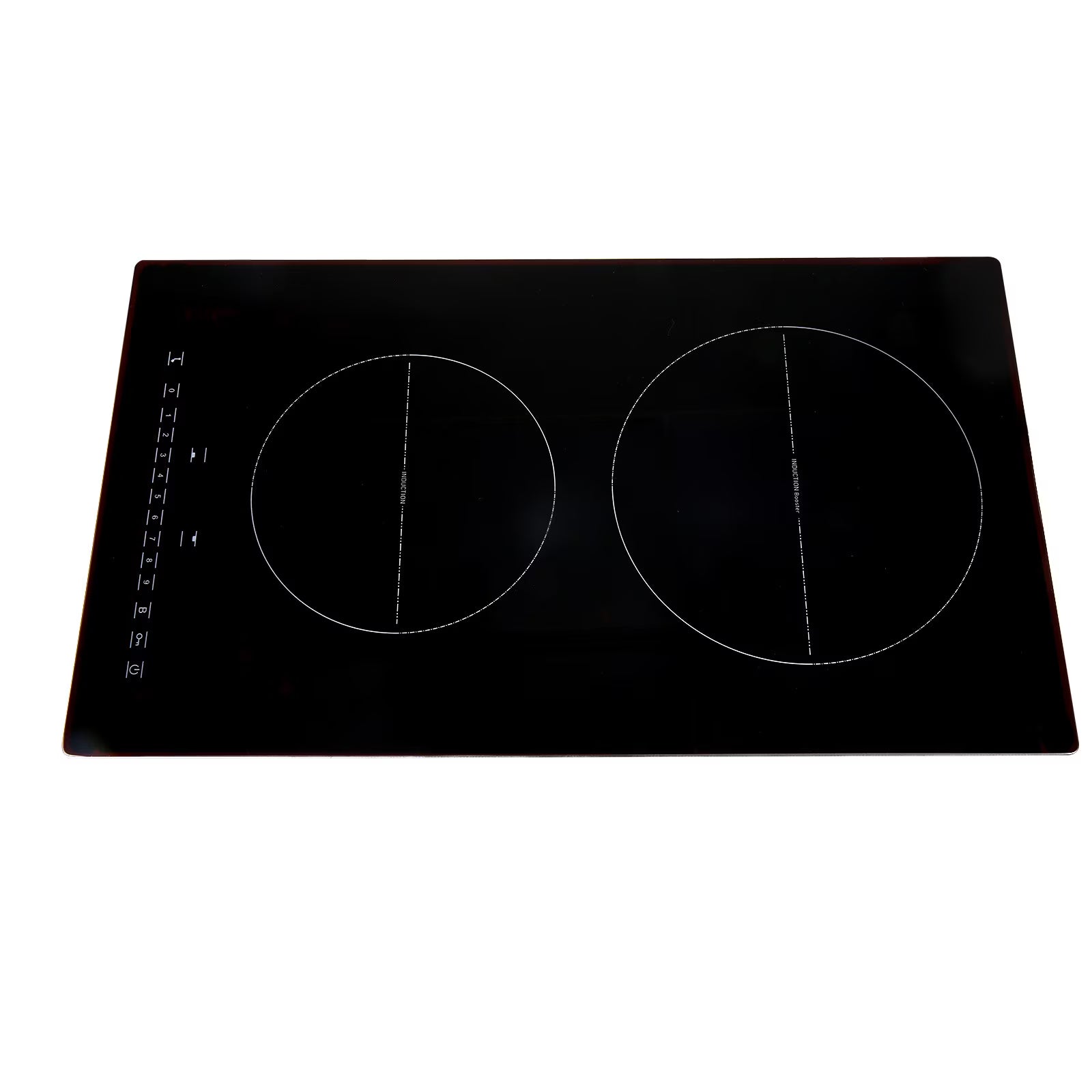 KFFKFF 2 Burner Electric Cooktop, 12 -Inch Built -In Electric Stove Top with 9 Heating Levels and Touch Control, Easy To Clean Ceramic Glass Surface
