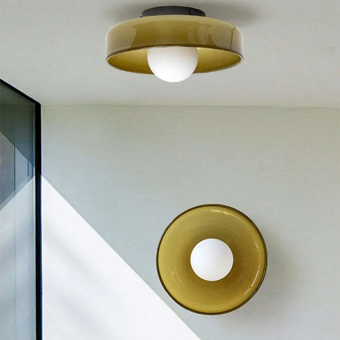 Arturesthome Modern Glass Semi Flush Mount Ceiling Light Fixture