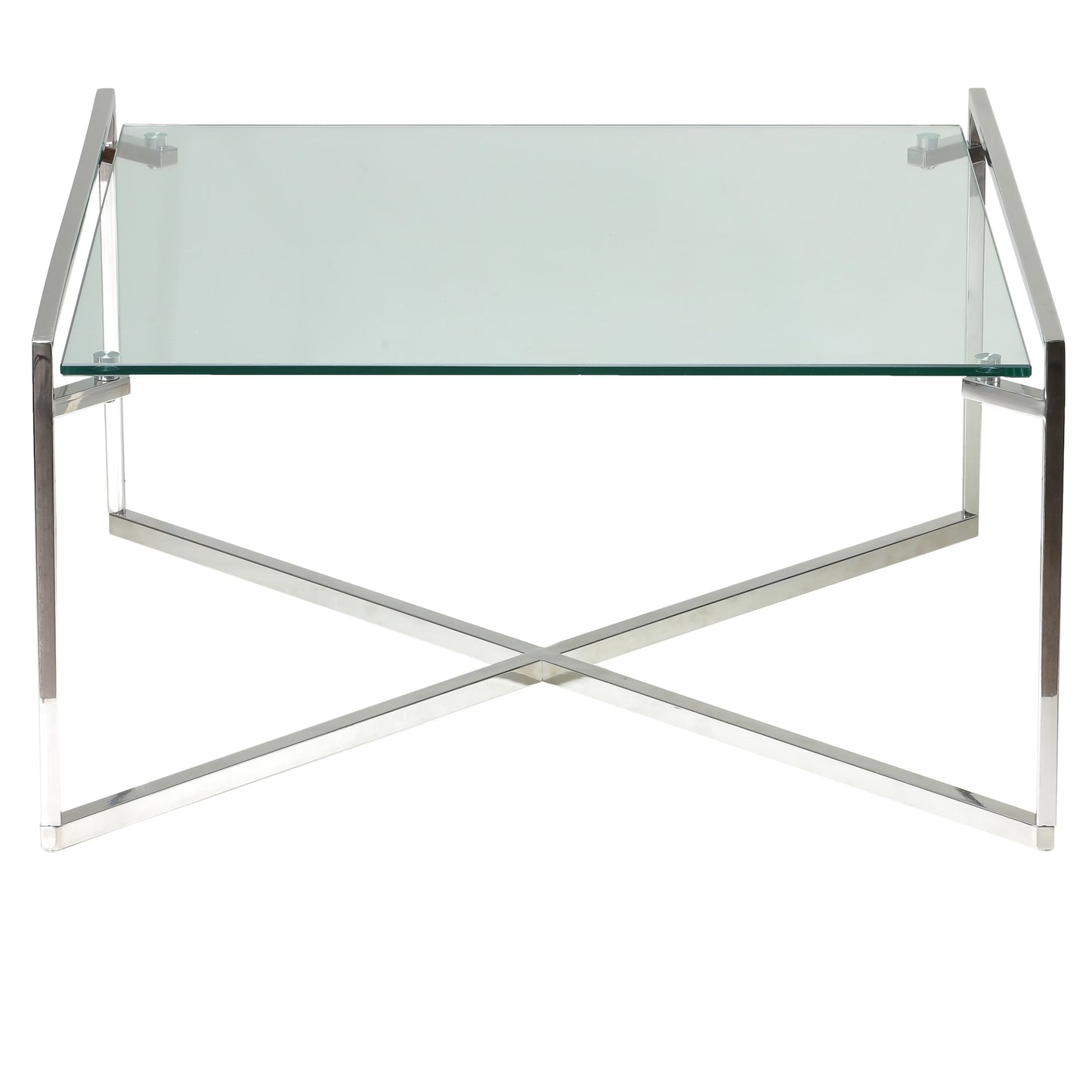Cortesi Home Celia Glass Coffee Table, 30"
