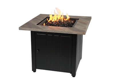 Endless Summer Harper LP Gas Outdoor Fire Pit Table with Fire Glass and Cover - GAD15299ES
