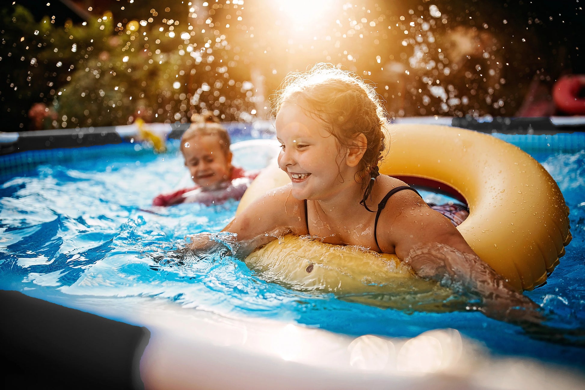 Lark Rustproof 12' ft. x 30" inch Fiberglass Frame Backyard Above Ground Swimming Pool with 530-Gallon Filtration Pump