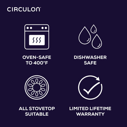 Circulon A1 Series 5-Quart Nonstick Induction Saut Pan with Tempered Glass Lid, Graphite
