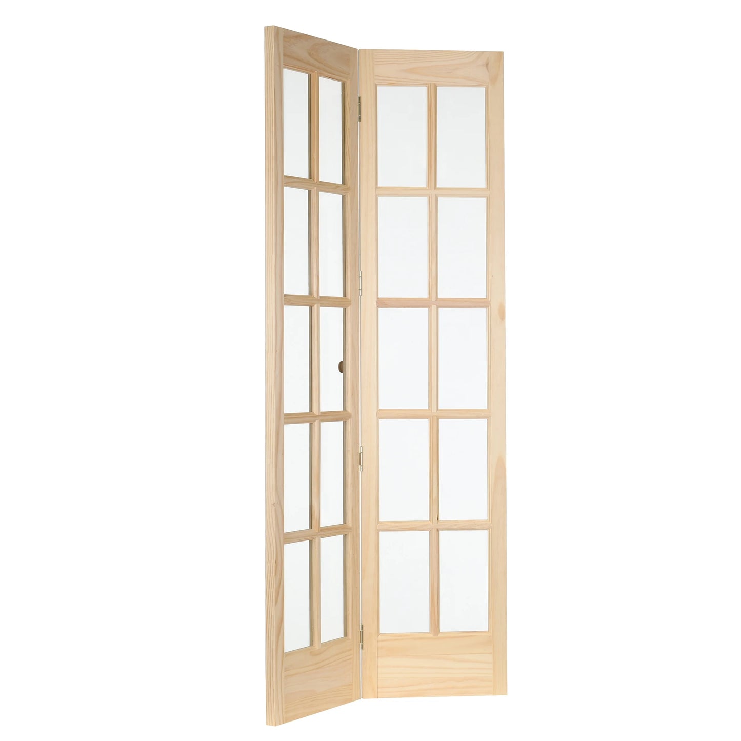 AWC Traditional Divided Glass Bifold Door fits 24"w x 80"h Unfinished Pine