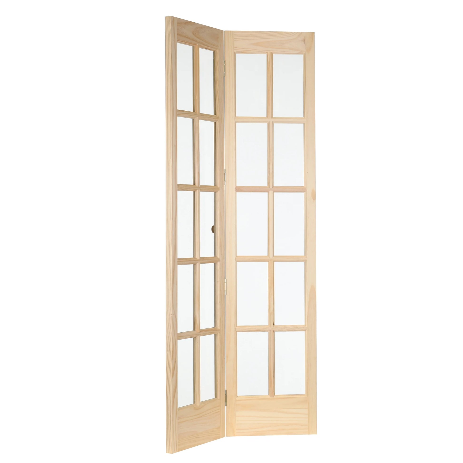 AWC Traditional Divided Glass Bifold Door fits 24"w x 80"h Unfinished Pine