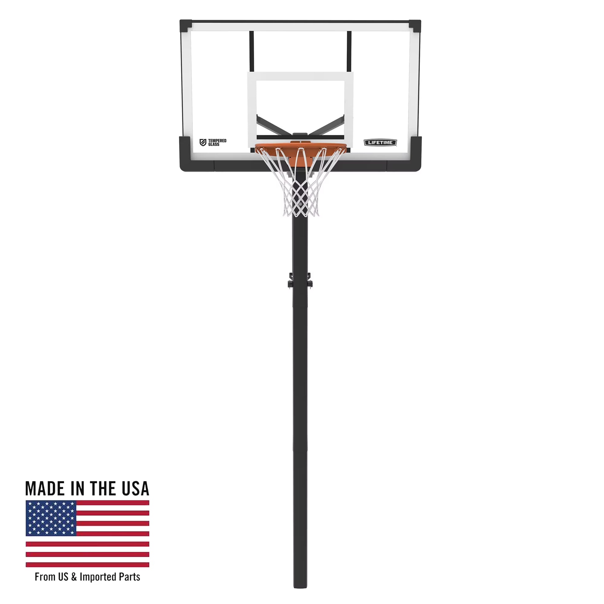 Lifetime 54-Inch Tempered Glass Adjustable In-Ground Basketball Hoop