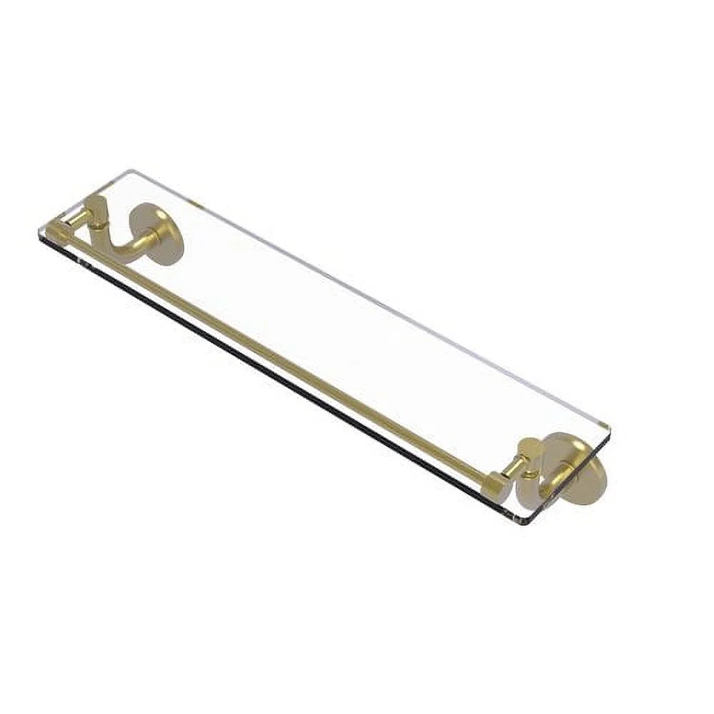 Remi Collection 22 Inch Glass Vanity Shelf with Gallery Rail