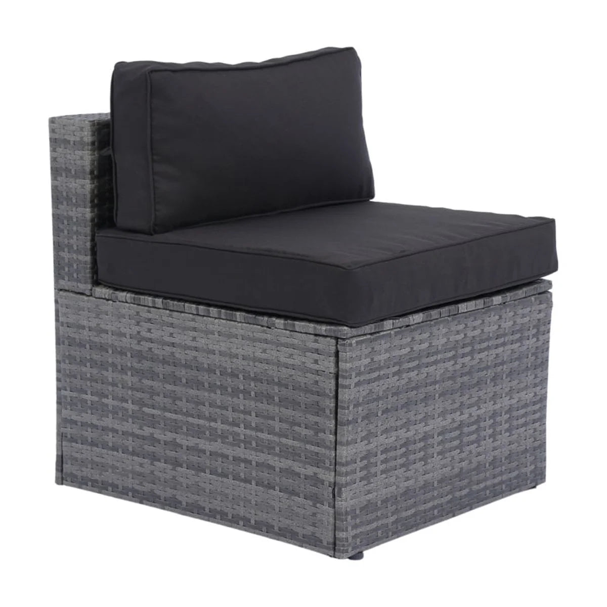 7 Piece Patio Furniture Sets Outdoor Sectional PE Rattan Outdoor Furniture Patio Conversation Set with Cushions and Glass Coffee Table, for Balcony Lawn and Garden, Gray