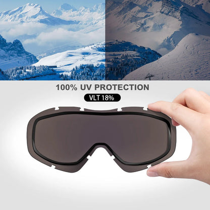 OutdoorMaster Ski Goggles OTG - over Glasses Ski/Snowboard Goggles for Men, Women & Youth - 100% UV Protection