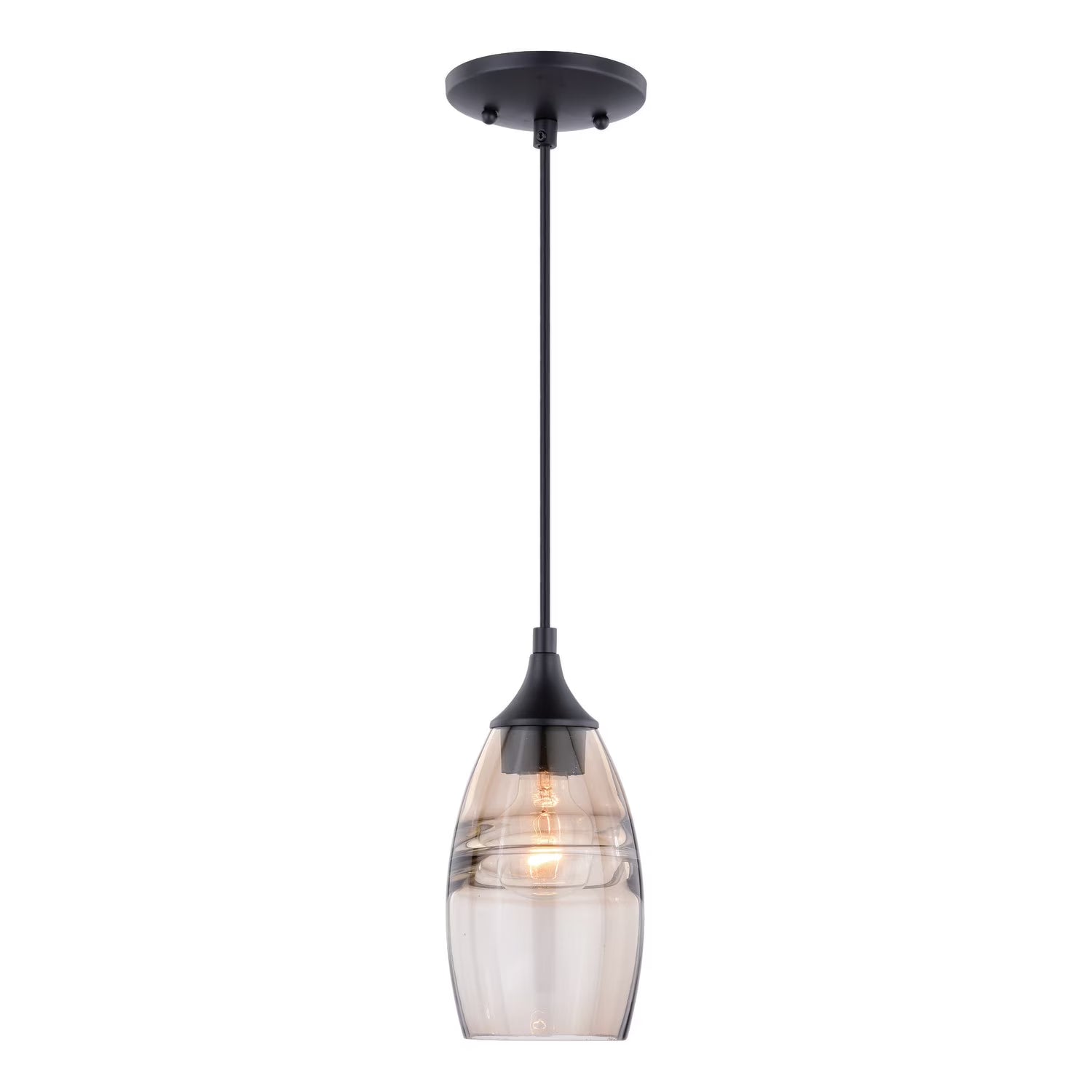 Milano Bronze Mini Pendant Ceiling Light Blue Glass