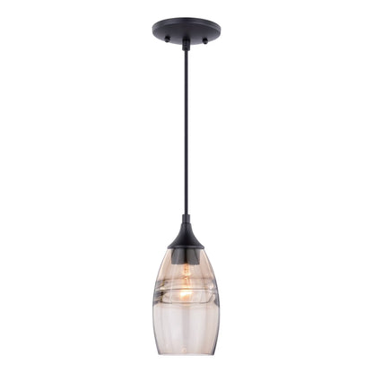 Milano Bronze Mini Pendant Ceiling Light Blue Glass