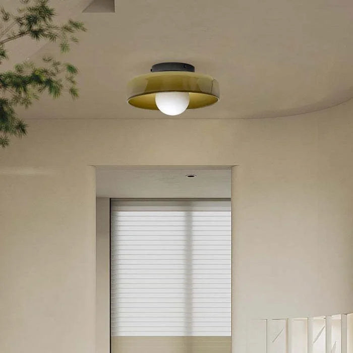 Arturesthome Modern Glass Semi Flush Mount Ceiling Light Fixture