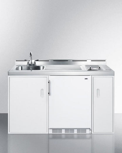 Summit C60glass 60 Inches Combo Kitchen - Stainless Steel