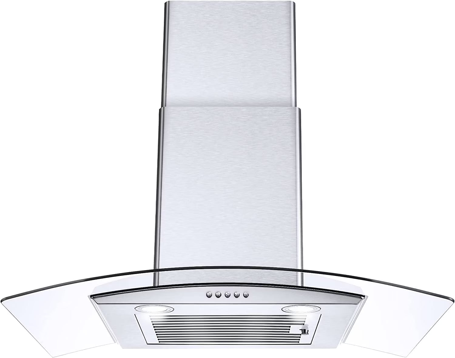 Range Hood 30 inch Convertible Wall Mount Range Hood with Tempered Glass 3 Speed Fan 450CFM