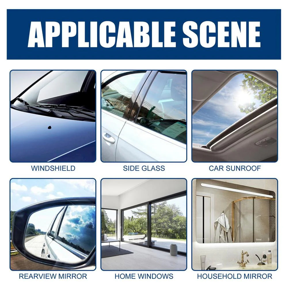 Tohuu Car Glass Polishing Compound Glass Coat Paint Protection 50ml Ceramic Coating Windshield Hydrophobic Protection For Glass With Sponge Car Exterior Restorer Waterless Car Wash. competent