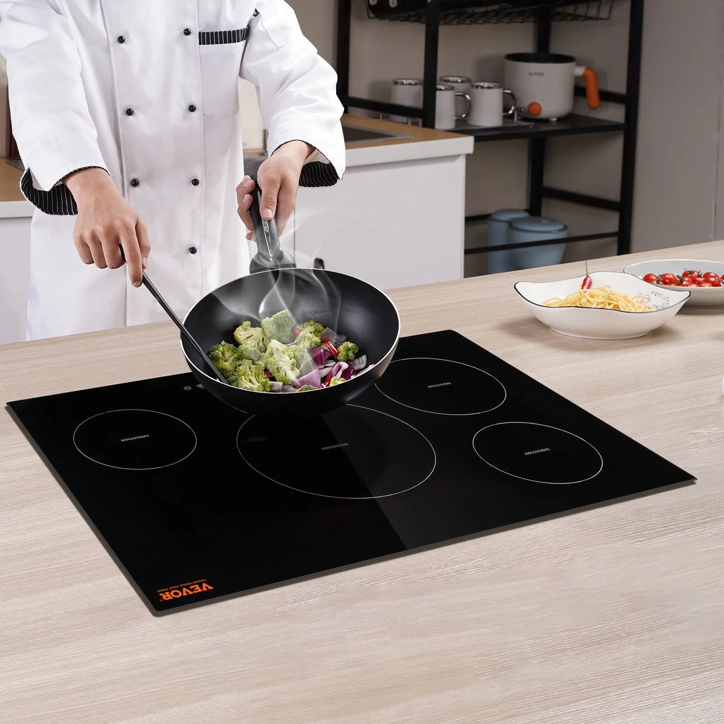 BENTISM 30 inch Electric Cooktop 4 Burners Ceramic Glass Stove Top Touch Control