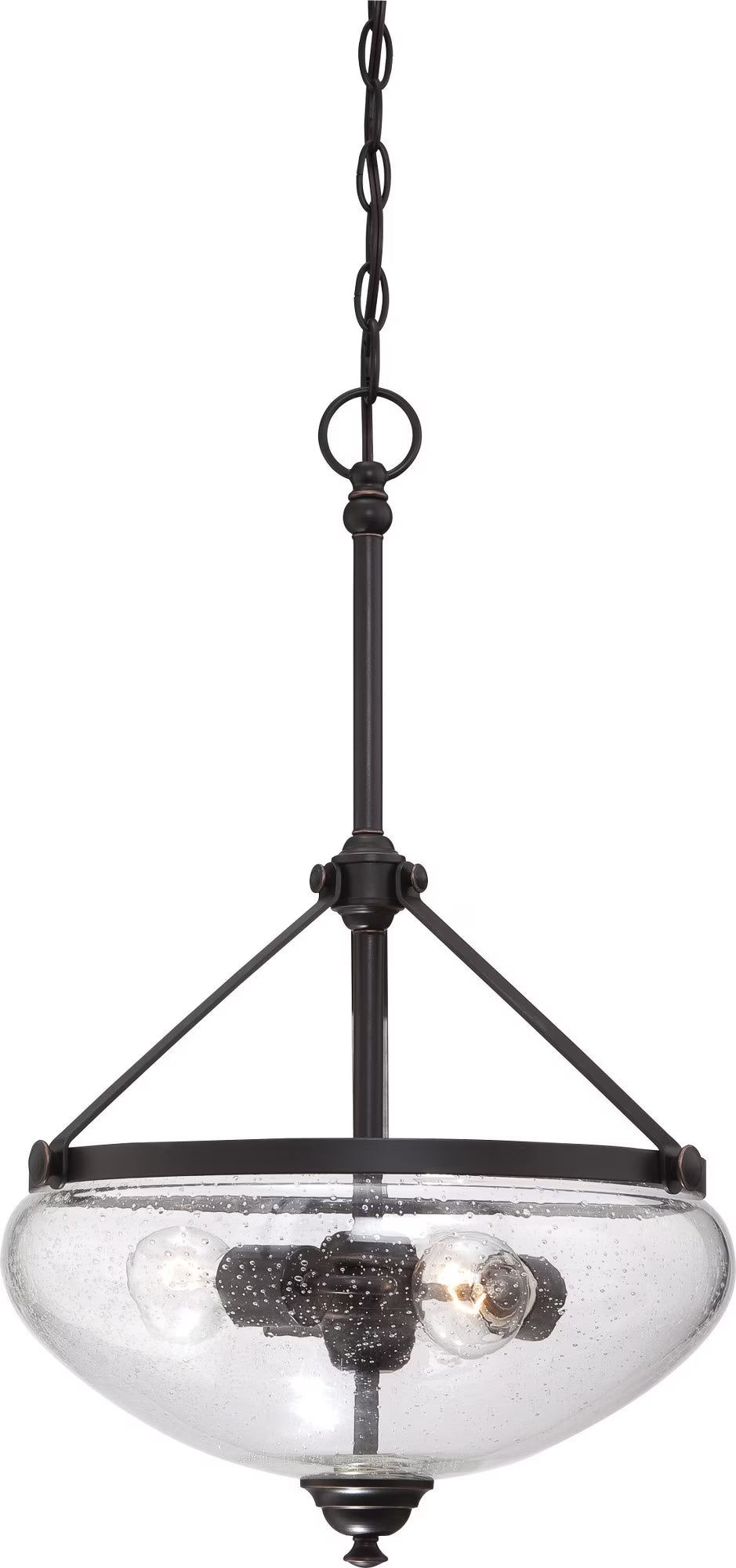 Nuvo 60-5547 - Laurel - 3 Light Pendant w/Clear Seeded Glass