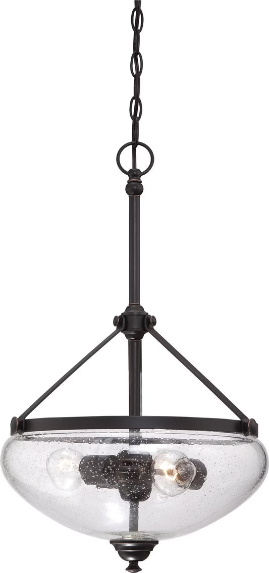Nuvo 60-5547 - Laurel - 3 Light Pendant w/Clear Seeded Glass