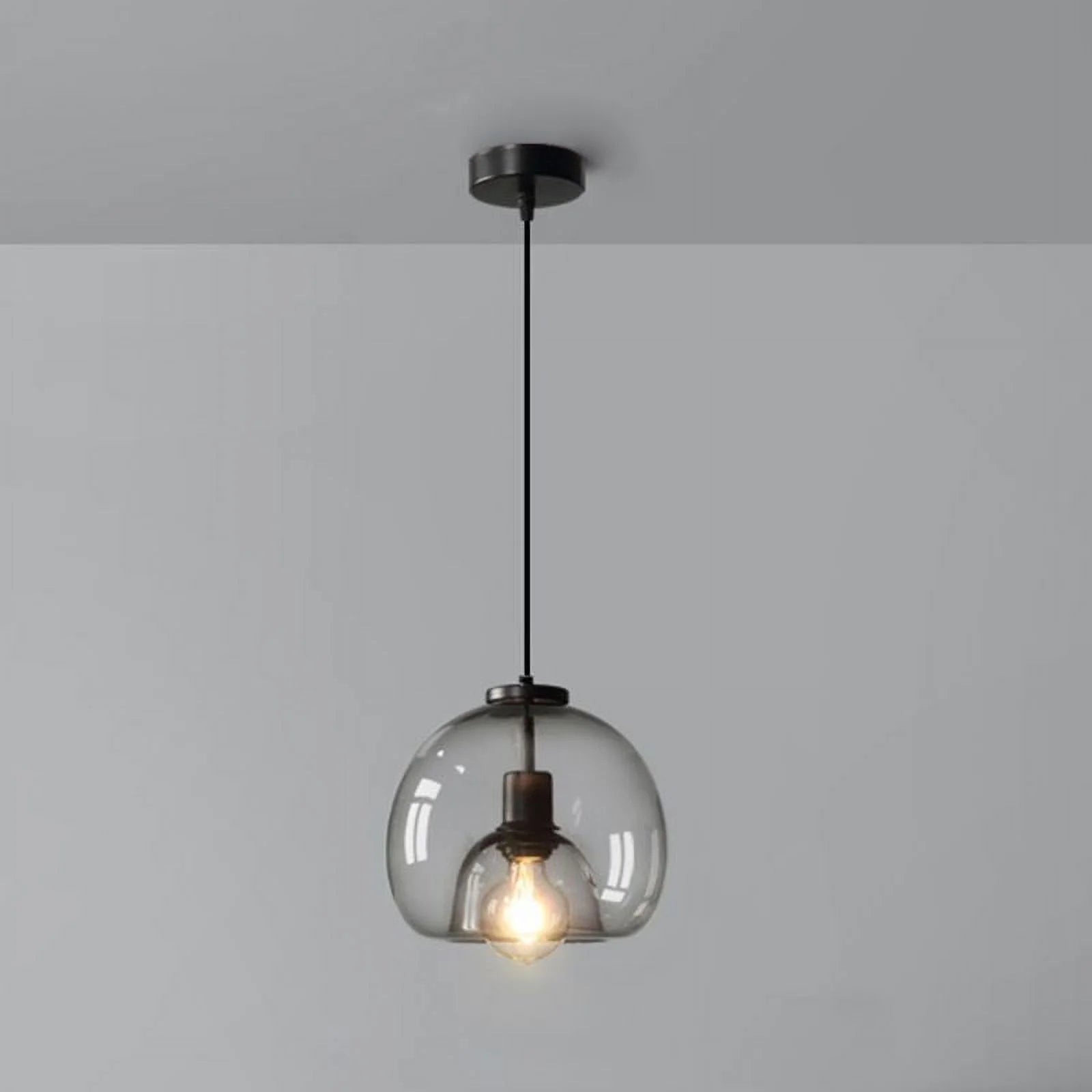 Arturesthome Black Spherical Glass Pendant Light