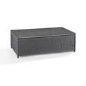Crosley Furniture CO7201-BR Palm Harbor Outdoor Wicker Glass Top Table