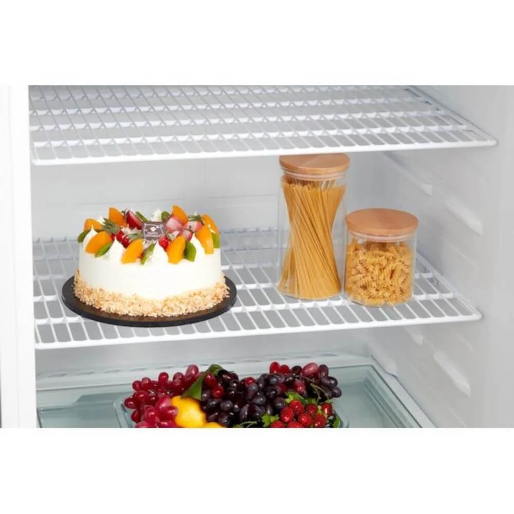 MIDEA 18 CF Top Mount Refrigerator, Glass Shelves, Ice Maker Ready, ESTAR