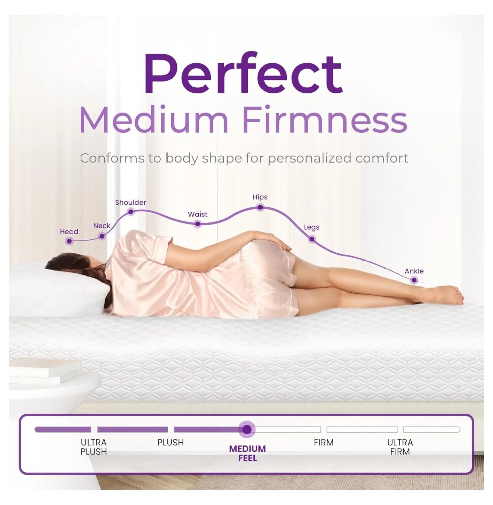 6/8/10/12 XL Cooling Gel Memory Foam Mattress for Cool Sleep Medium Firm Certified Mattress in a Box Pressure Relief Removable Cover No Fiberglass ( XL, 8 in)