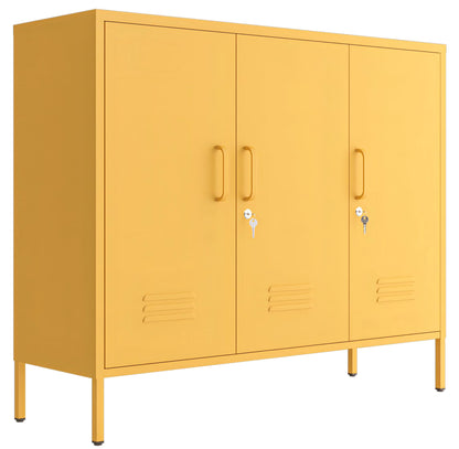 33 Inch Glass And Metal Storage Cabinet Adjustable Shelves 2 Door Lockable Lockers 3 Layer Multipurpose Lockers Laundry Room Or Utility Room Cabinet Home Purple Size 33"H X 29.5"W X 13.8"D