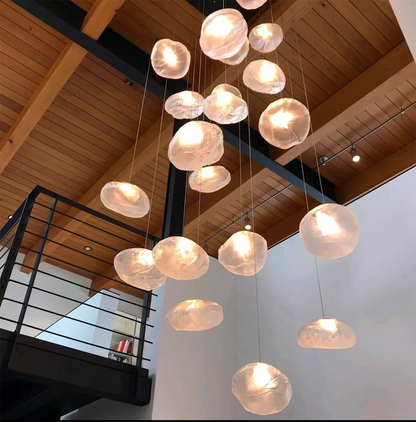 Arturesthome Creative Nordic Glass Pendant Light,Glass Dining Room Kitchen Island,Glass Hanging Lamp