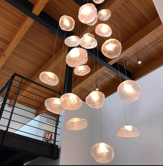 Arturesthome Creative Nordic Glass Pendant Light,Glass Dining Room Kitchen Island,Glass Hanging Lamp