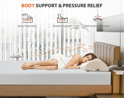 YRLLENSDAN King Size Mattress Medium Firm Mattress Fiberglass Free Certipur-Us Certified Cool Sleep & Comfy Support King Mattress in a Box King Bed Mattress King Memory Foam Mattress, 5 Inch