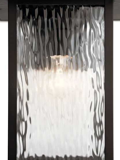 Kichler Capanna 16" 1 Light Olde Bronze Outdoor Wall Sconce with Clear Water Glass