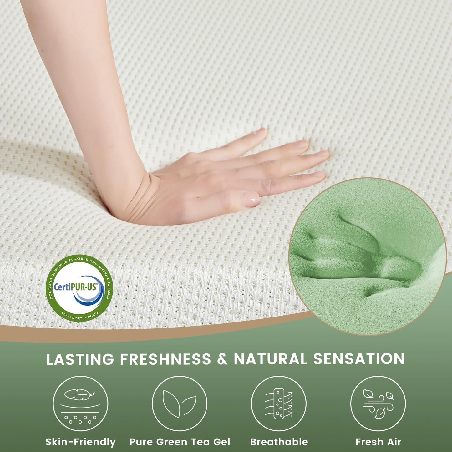 5 Inch Gel Memory Foam Mattress in a Box, Fiberglass Free, Medium Firm Pressure Relief for Cooler Sleep Supportive, Comfortable and Supportive, White