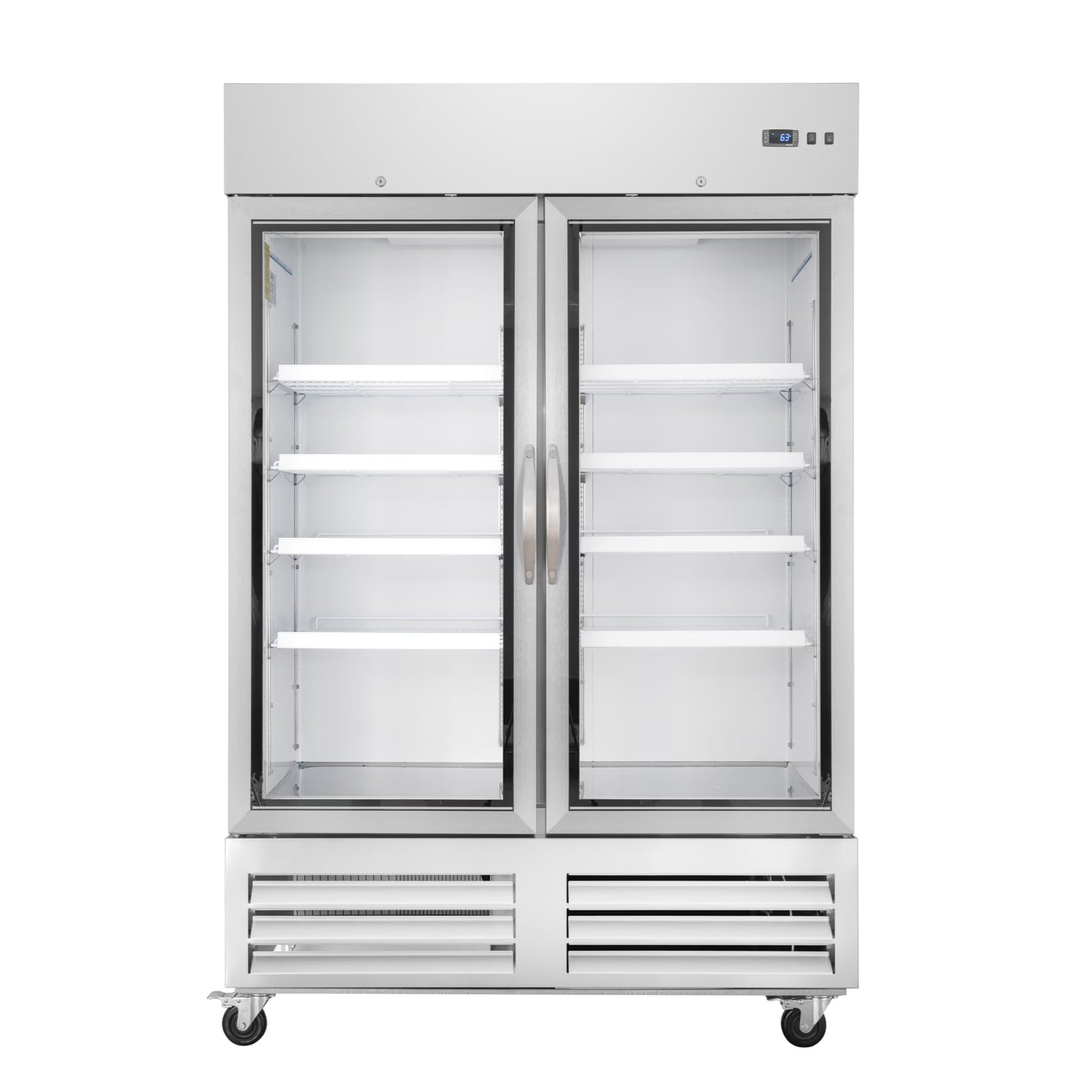 27 in. Commercial One Glass Door Convertible Reach-In Refrigerator/Freezer with 23 Cu. Ft. Capacity in Stainless Steel, ETL Listed (KM-RIC-1DGD)