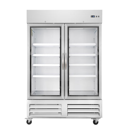 27 in. Commercial One Glass Door Convertible Reach-In Refrigerator/Freezer with 23 Cu. Ft. Capacity in Stainless Steel, ETL Listed (KM-RIC-1DGD)