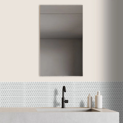 Huelva 12.68" x 11.02" Glass Penny Mosaic Floor and Wall Tile in White (Pack of 11)