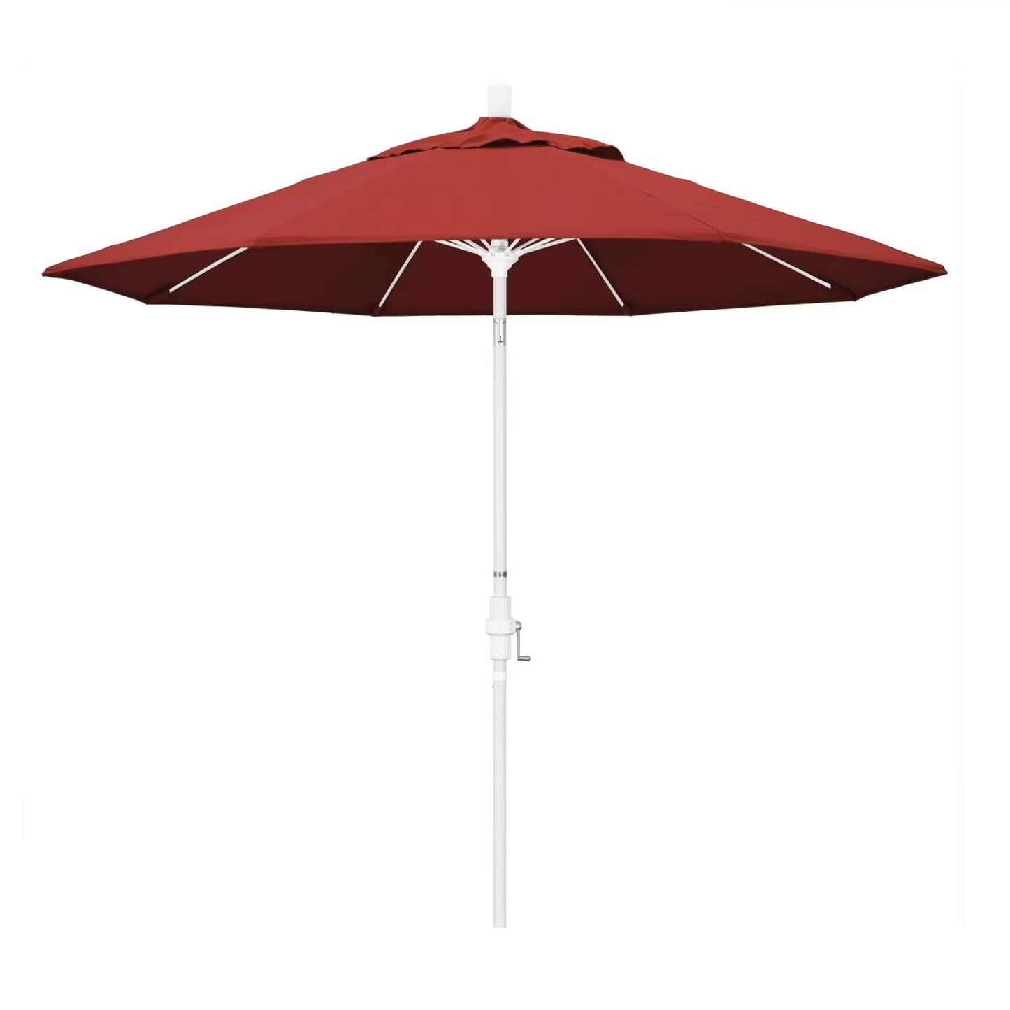 California Umbrella Sun Master Series Patio Market Umbrella in Olefin with Aluminum Pole Fiberglass Ribs Collar Tilt Crank Lift